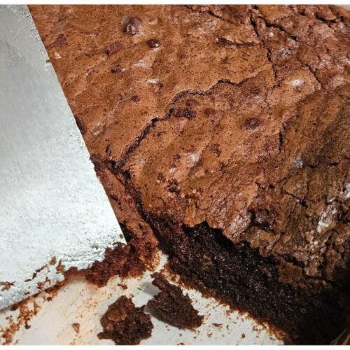 Brownie in the pan