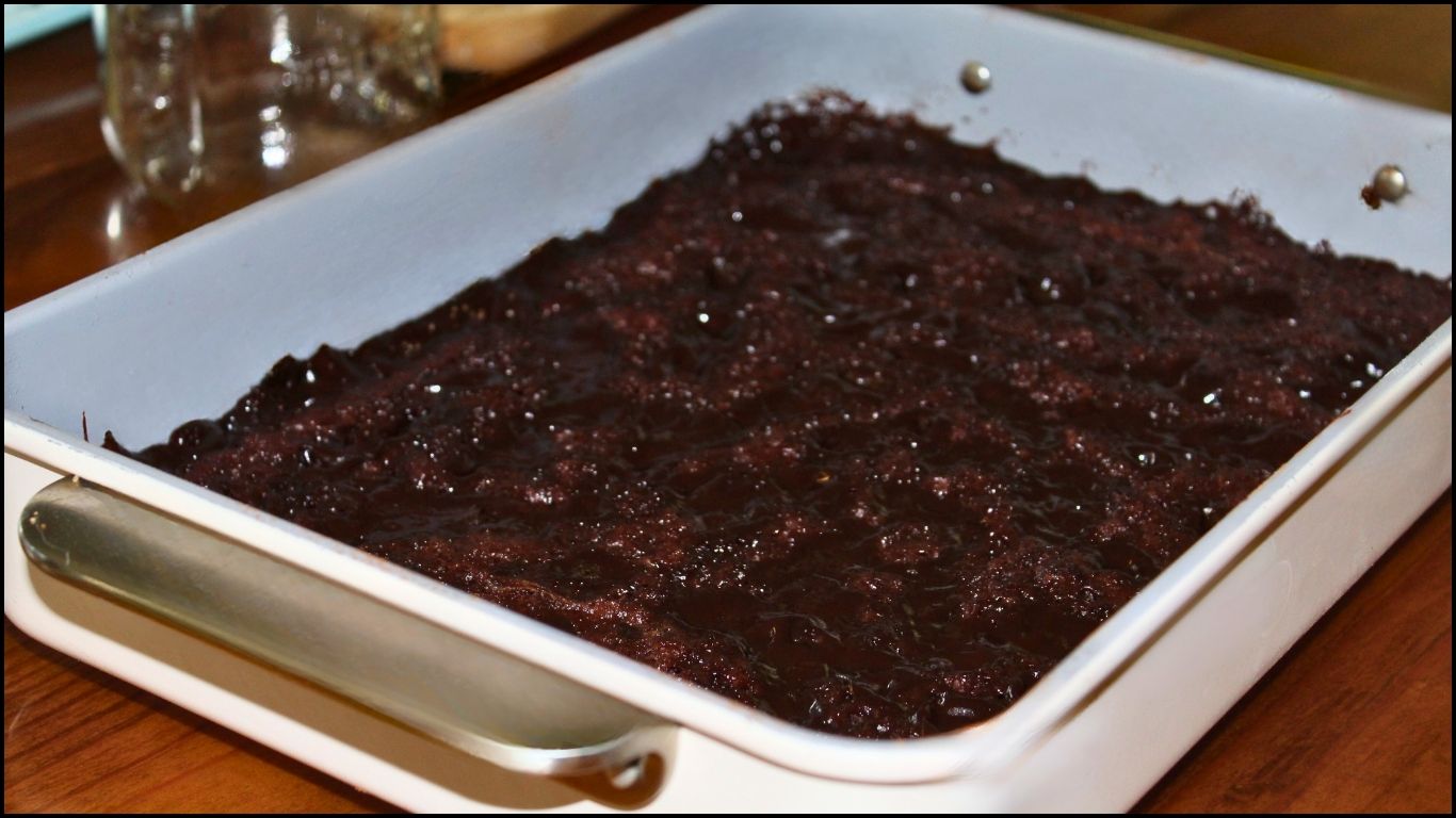 chocolate cobbler finished